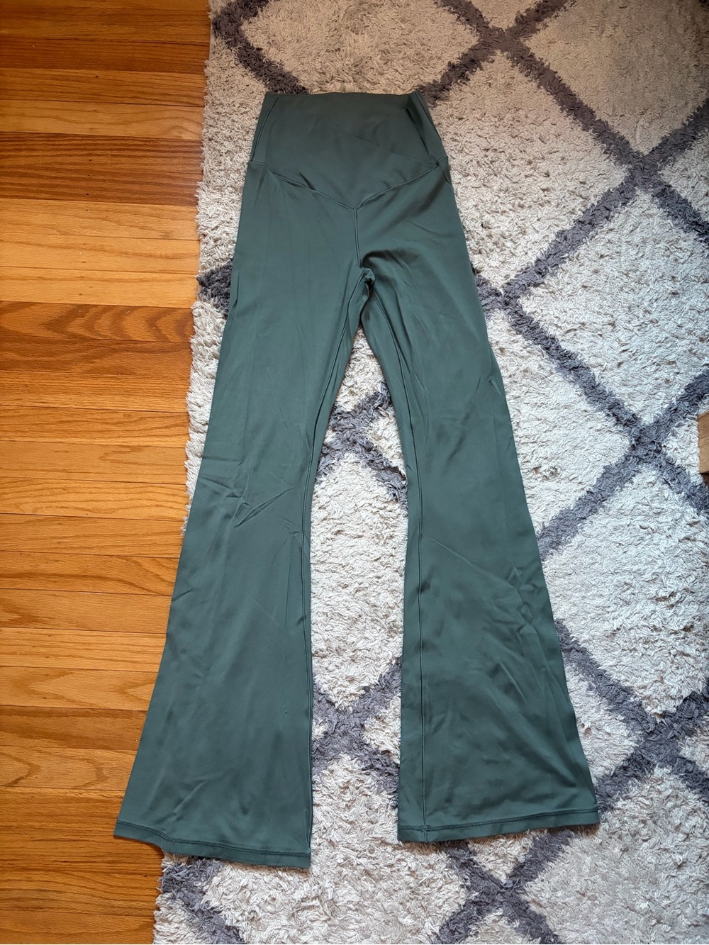 aerie real me high rise crossover flare leggings